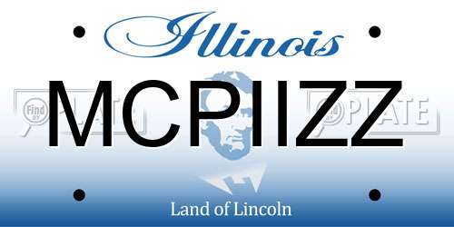 MCPIIZZ Illinois License Plate