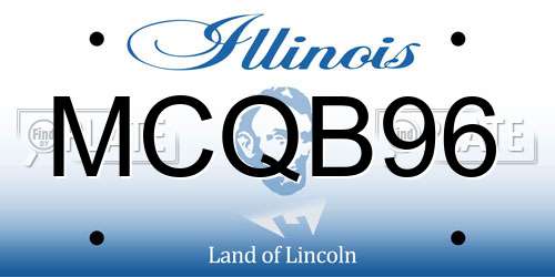 MCQB96 Illinois License Plate