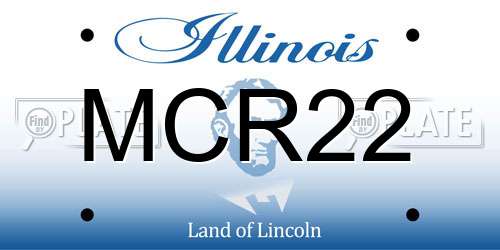 MCR22 Illinois License Plate