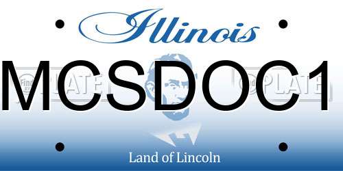 MCSDOC1 Illinois License Plate