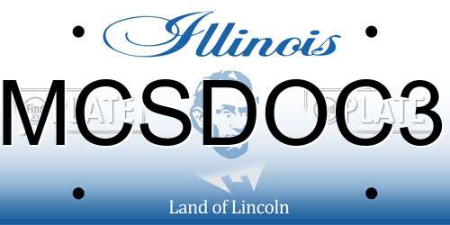 MCSDOC3 Illinois License Plate