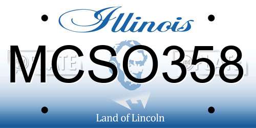 MCSO358 Illinois License Plate