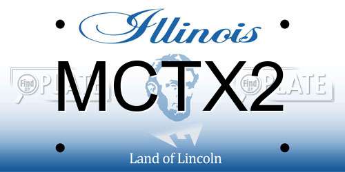MCTX2 Illinois License Plate