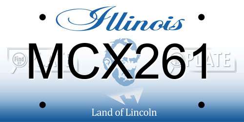 MCX261 Illinois License Plate