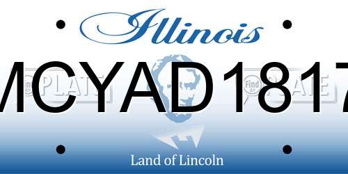 MCYAD1817 Illinois License Plate