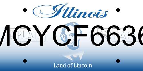 MCYCF6636 Illinois License Plate