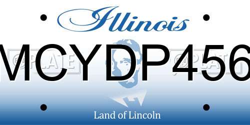 MCYDP456 Illinois License Plate