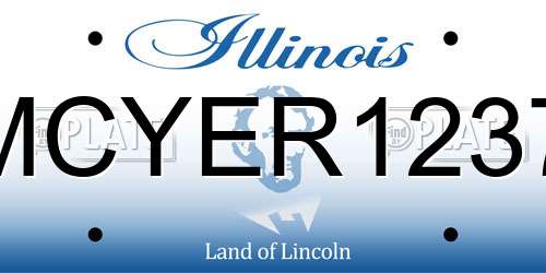 MCYER1237 Illinois License Plate