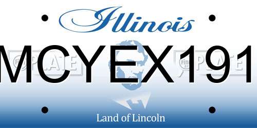 MCYEX191 Illinois License Plate