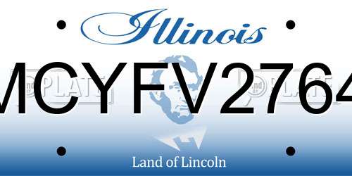 MCYFV2764 Illinois License Plate