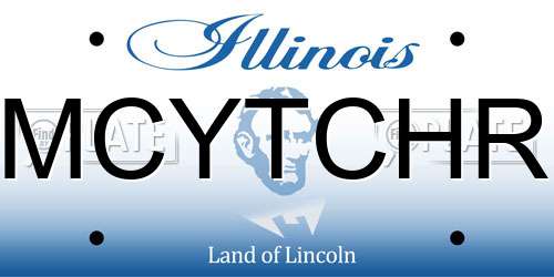 MCYTCHR Illinois License Plate