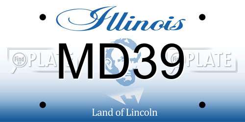 MD39 Illinois License Plate