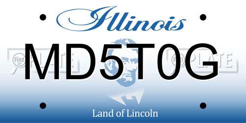 MD5T0G Illinois License Plate