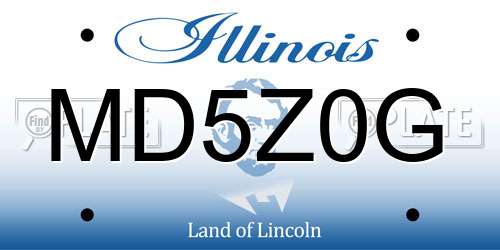 MD5Z0G Illinois License Plate