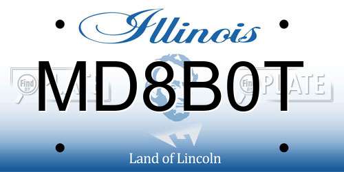 MD8B0T Illinois License Plate