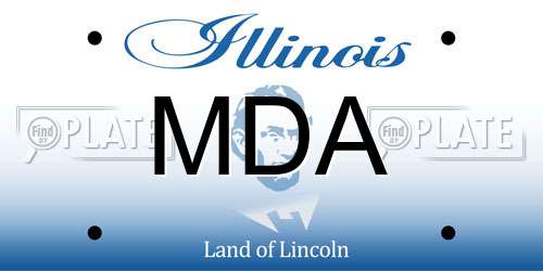 MDA Illinois License Plate