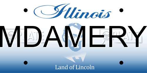 MDAMERY Illinois License Plate