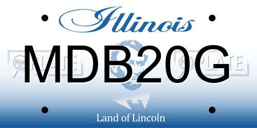 MDB20G Illinois License Plate