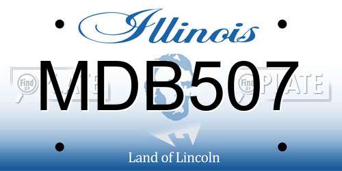 MDB507 Illinois License Plate