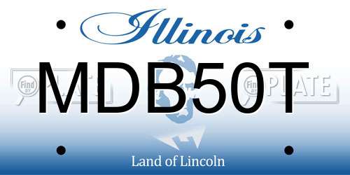 MDB50T Illinois License Plate