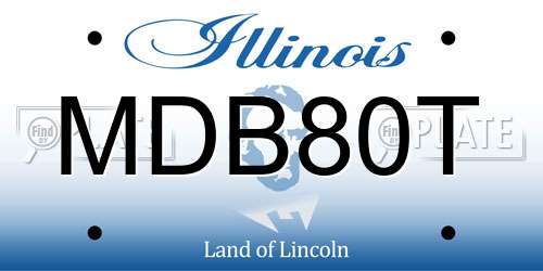 MDB80T Illinois License Plate