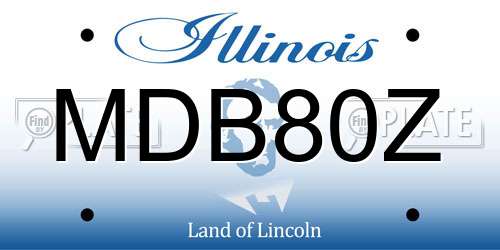 MDB80Z Illinois License Plate