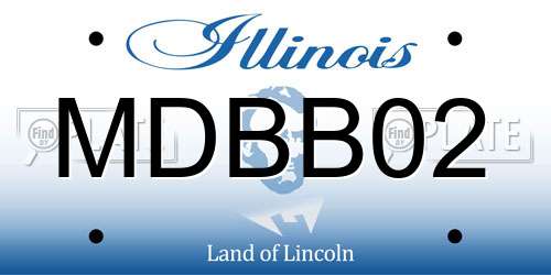 MDBB02 Illinois License Plate