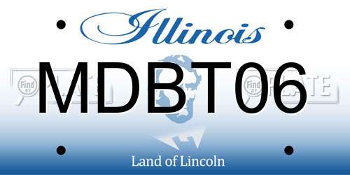 MDBT06 Illinois License Plate