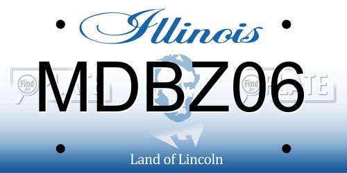 MDBZ06 Illinois License Plate