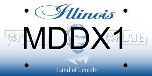 MDDX1 Illinois License Plate