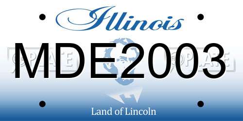 MDE2003 Illinois License Plate