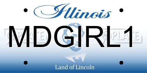 MDGIRL1 Illinois License Plate