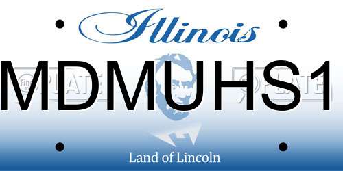 MDMUHS1 Illinois License Plate