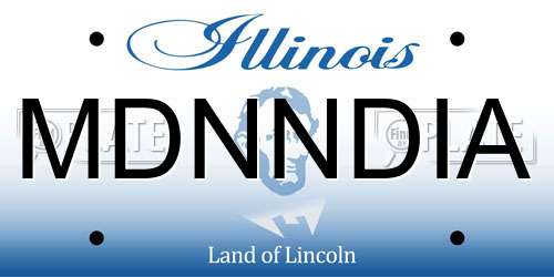 MDNNDIA Illinois License Plate