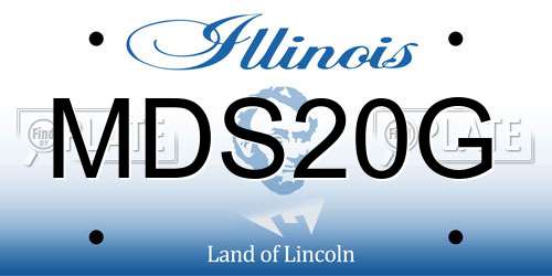MDS20G Illinois License Plate