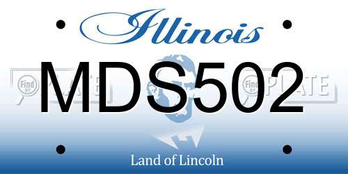 MDS502 Illinois License Plate