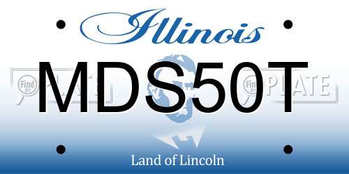 MDS50T Illinois License Plate