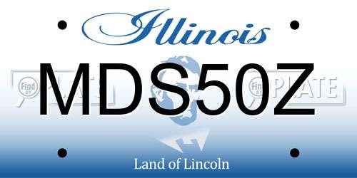 MDS50Z Illinois License Plate