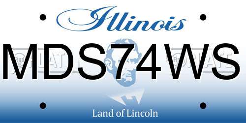 MDS74WS Illinois License Plate