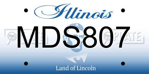 MDS807 Illinois License Plate