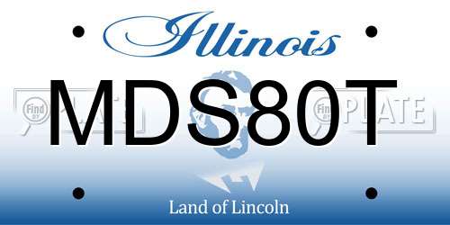 MDS80T Illinois License Plate
