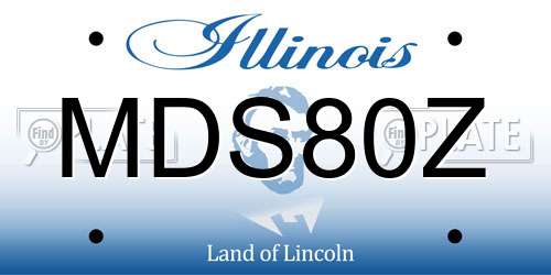 MDS80Z Illinois License Plate