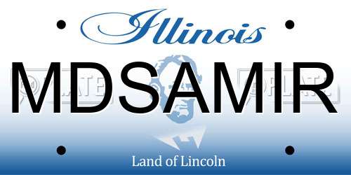 MDSAMIR Illinois License Plate