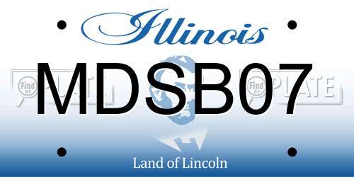 MDSB07 Illinois License Plate