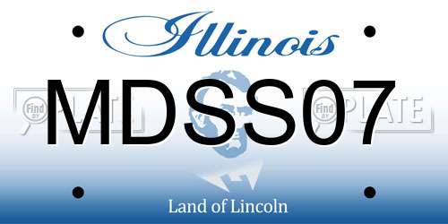 MDSS07 Illinois License Plate
