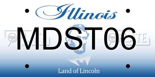MDST06 Illinois License Plate