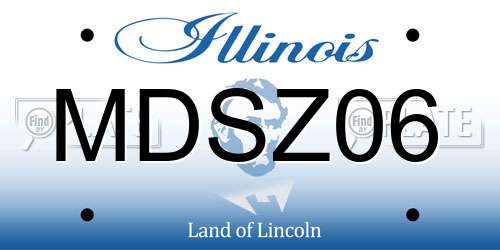 MDSZ06 Illinois License Plate