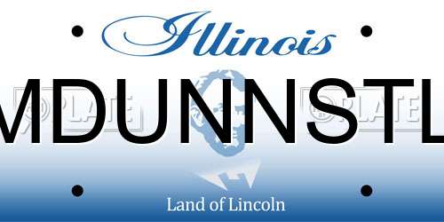 MDUNNSTL Illinois License Plate