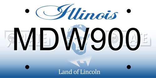 MDW900 Illinois License Plate