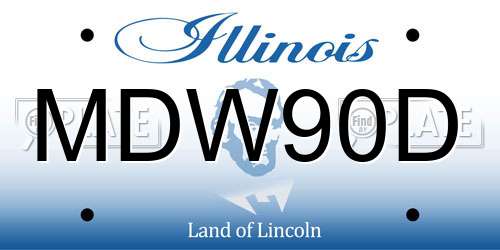 MDW90D Illinois License Plate